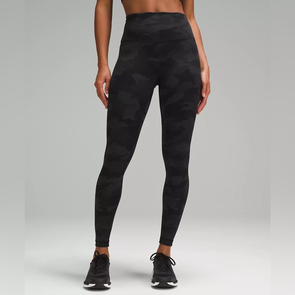 Lululemon Wunder Train High-Rise Tight in Camo Deep Coal Multi